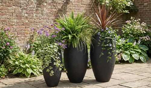Phillips Collection Aera Black Medium Planter