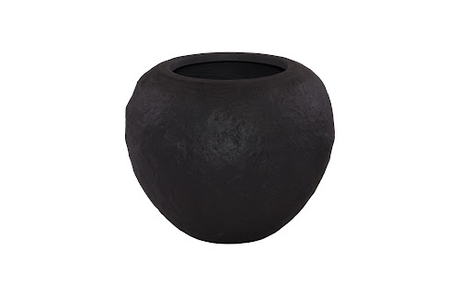 Phillips Collection Aera  Wide Black Small Planter