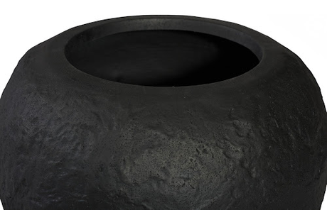 Phillips Collection Aera  Wide Black Small Planter