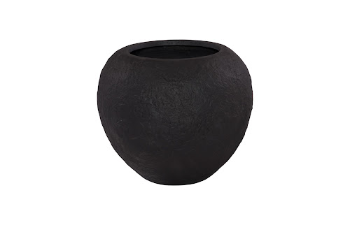 Phillips Collection Aera  Wide Black Medium Planter