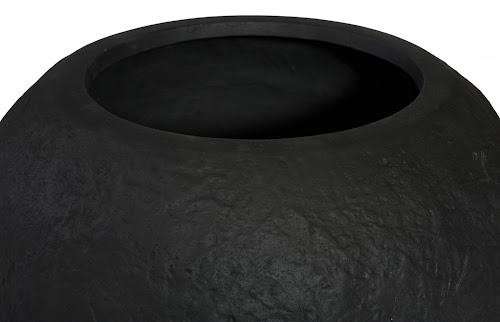 Phillips Collection Aera  Wide Black Medium Planter