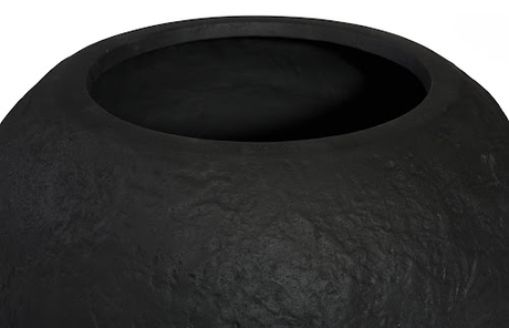 Phillips Collection Aera  Wide Black Medium Planter