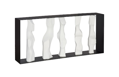 Phillips Collection Cast Women Metal Framed Roman Stone Console