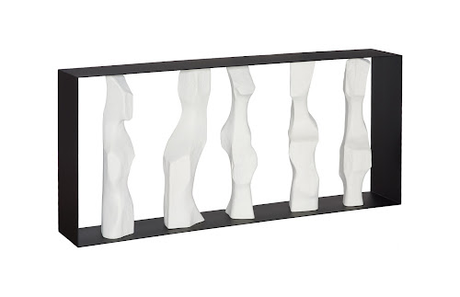 Phillips Collection Cast Women Metal Framed Roman Stone Console