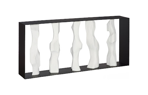 Phillips Collection Cast Women Metal Framed Roman Stone Console