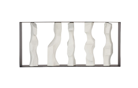 Phillips Collection Cast Women Metal Framed Roman Stone Console