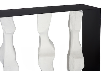 Phillips Collection Cast Women Metal Framed Roman Stone Console