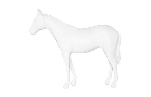 Phillips Collection Horse Sculpture Standing Glossy White Accent