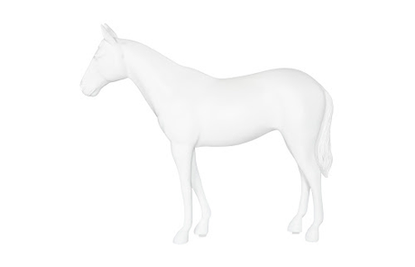 Phillips Collection Horse Sculpture Standing Glossy White Accent