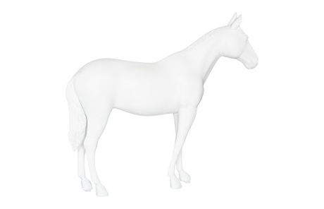 Phillips Collection Horse Sculpture Standing Glossy White Accent