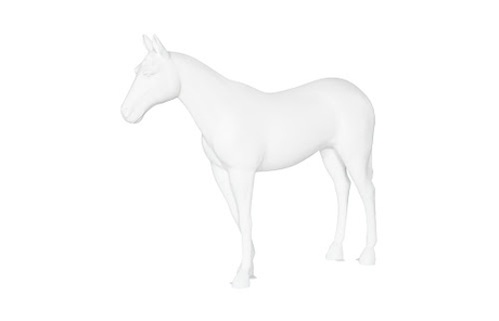 Phillips Collection Horse Sculpture Standing Glossy White Accent