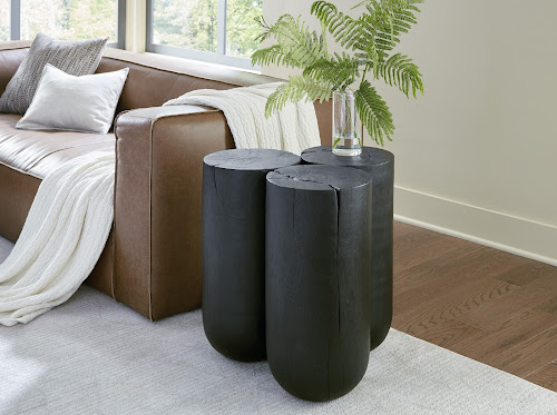 Phillips Collection Triflora Black Large Side Table