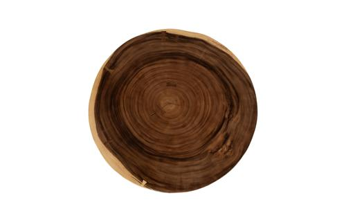 Phillips Collection Floating Round  With Acrylic Legs, Natural Brown Coffee Table