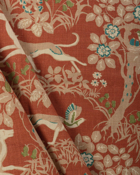 Lee Jofa MILLE FLEUR PRINT BRICK Fabric