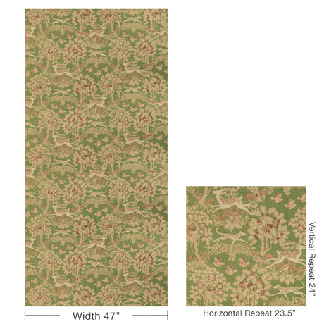 Lee Jofa MILLE FLEUR PRINT JUNIPER Fabric