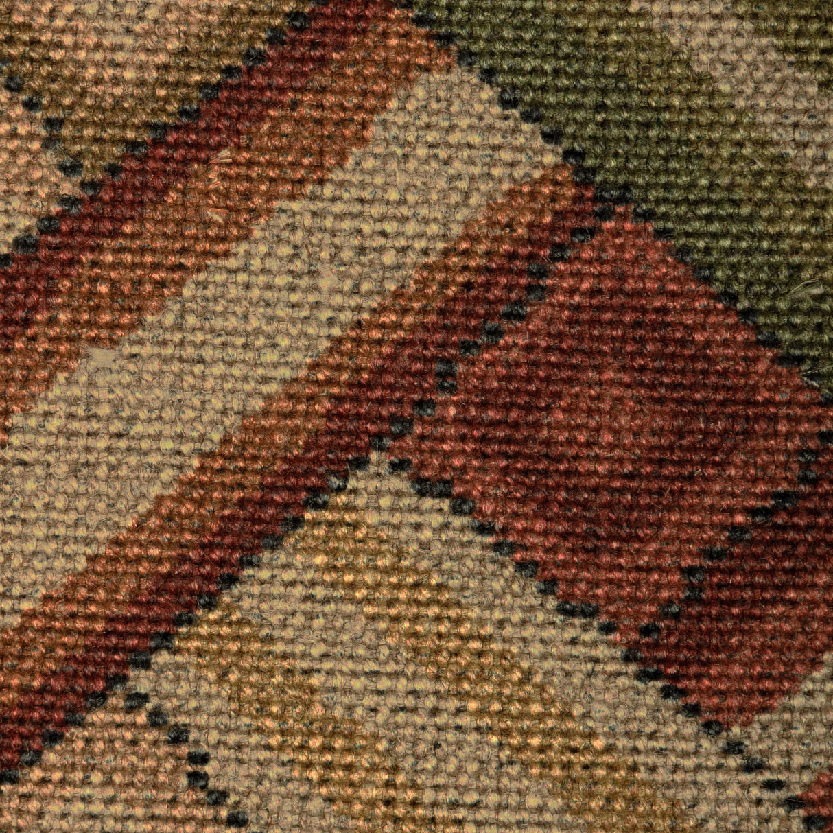 Lee Jofa STRAPWORK PRINT BRICK/GOLD Fabric