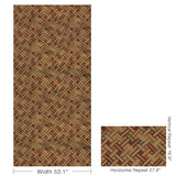 Lee Jofa STRAPWORK PRINT BRICK/GOLD Fabric