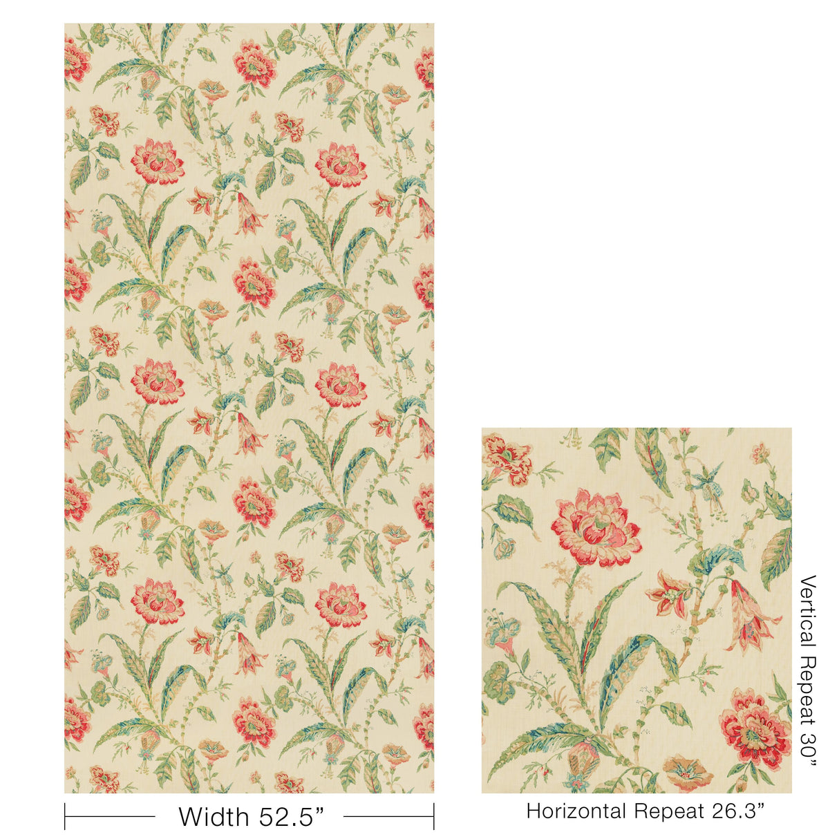 Lee Jofa ROSEMONT PRINT ROSE Fabric