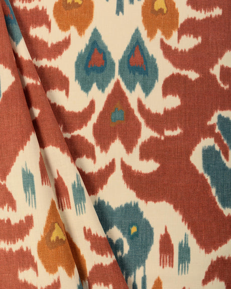 Lee Jofa MARCO POLO II BRICK/TEAL Fabric