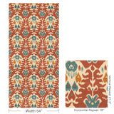 Lee Jofa MARCO POLO II BRICK/TEAL Fabric