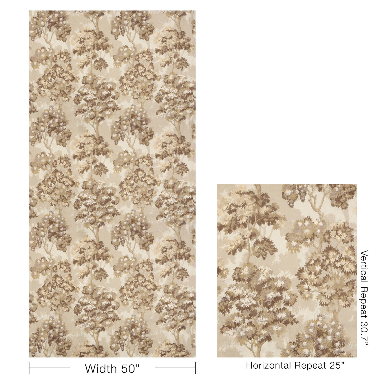 Lee Jofa SHERWOOD EMB BARK Drapery Fabric