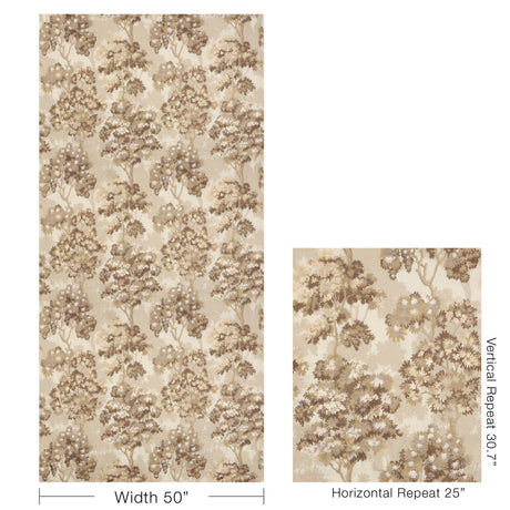 Lee Jofa SHERWOOD EMB BARK Drapery Fabric