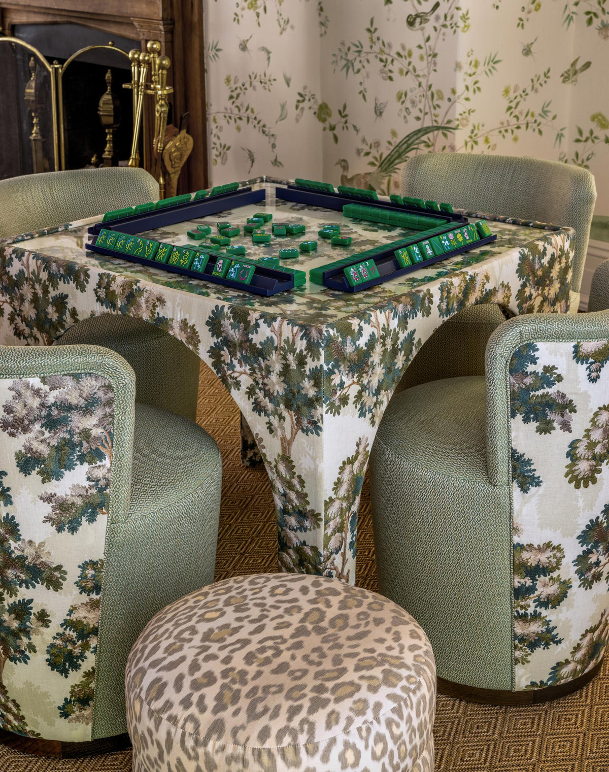 Lee Jofa SHERWOOD EMB SPRUCE Drapery Fabric