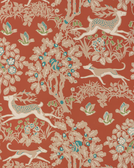 Lee Jofa MILLE FLEUR WP BRICK Wallpaper