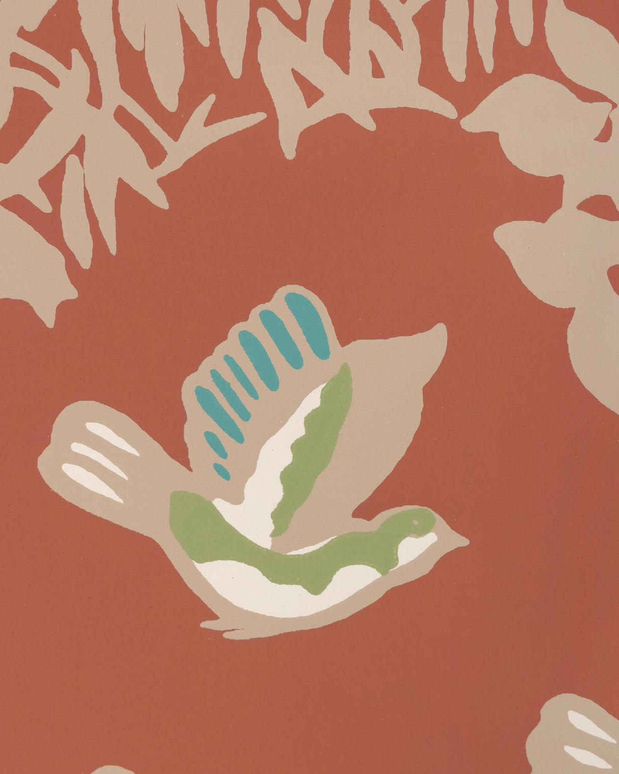 Lee Jofa MILLE FLEUR WP BRICK Wallpaper
