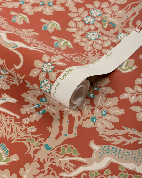 Lee Jofa MILLE FLEUR WP BRICK Wallpaper