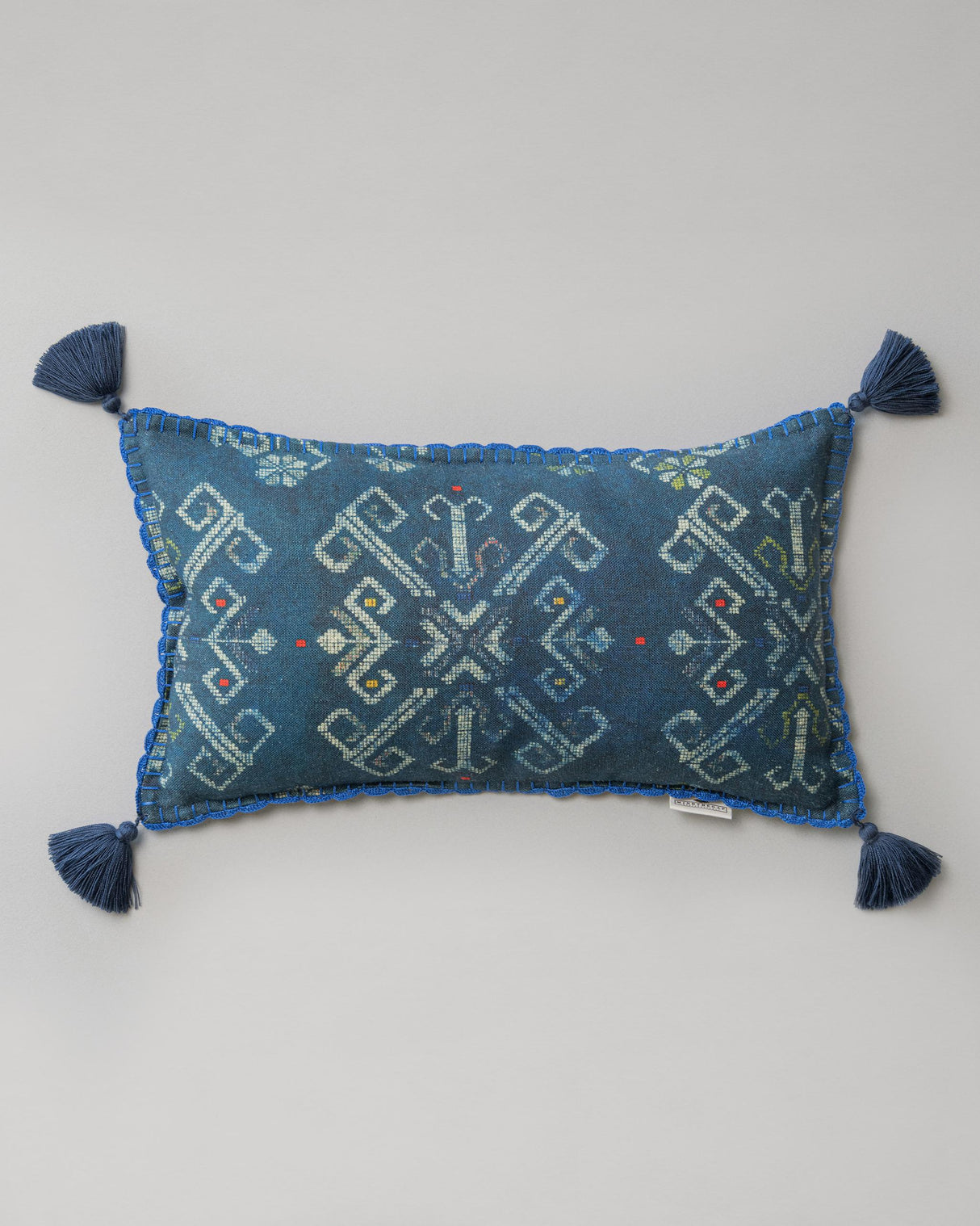 MindTheGap ROOTS Blue, Taupe Pillow