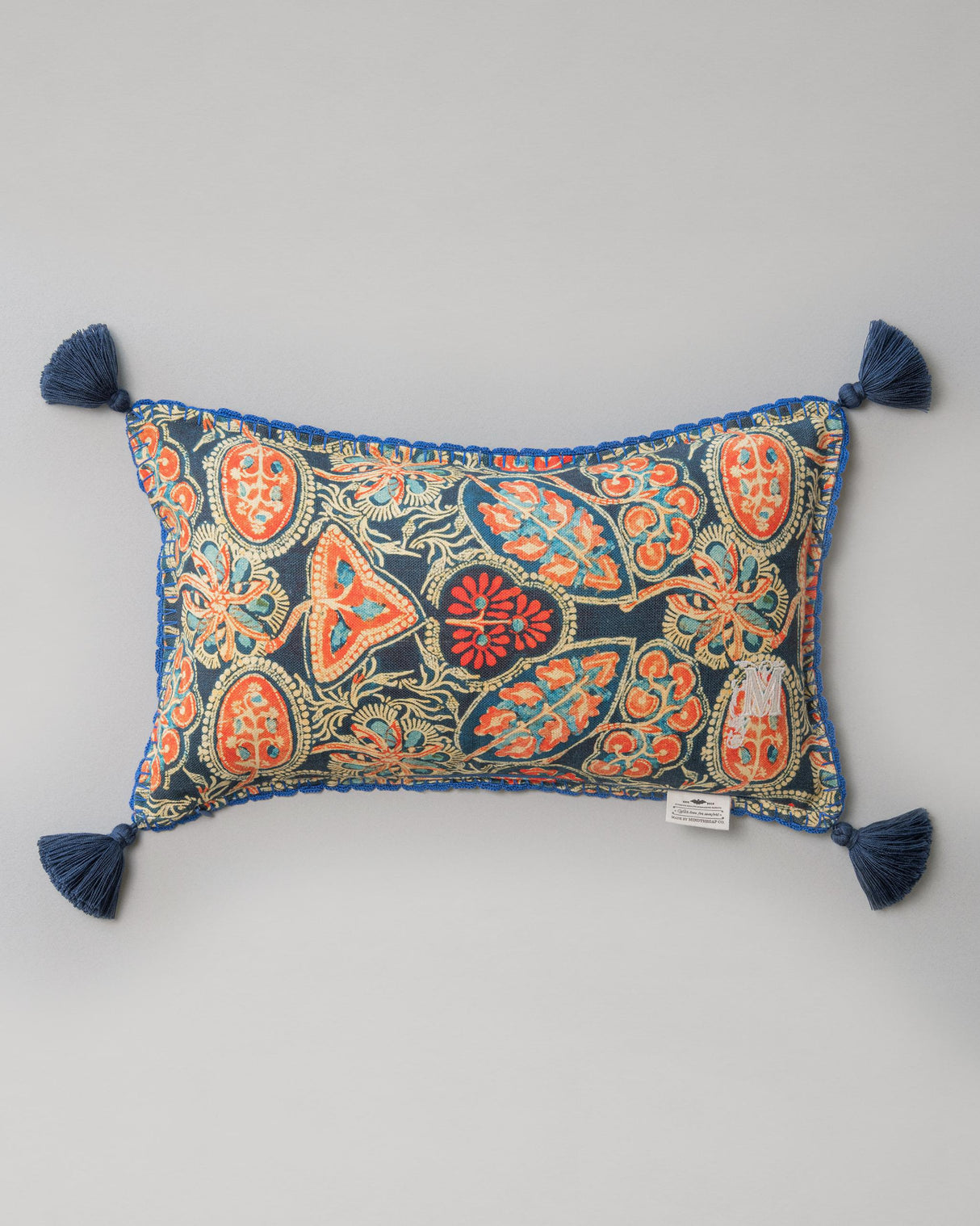 MindTheGap HEIRLOOM Blue, Red, Taupe Pillow