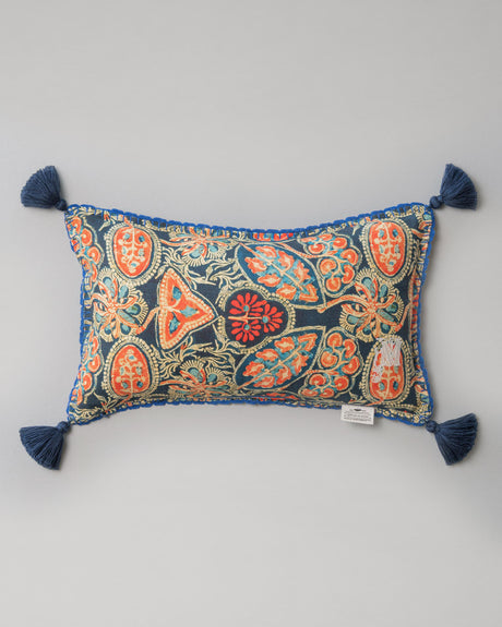MindTheGap HEIRLOOM Blue, Red, Taupe Pillow