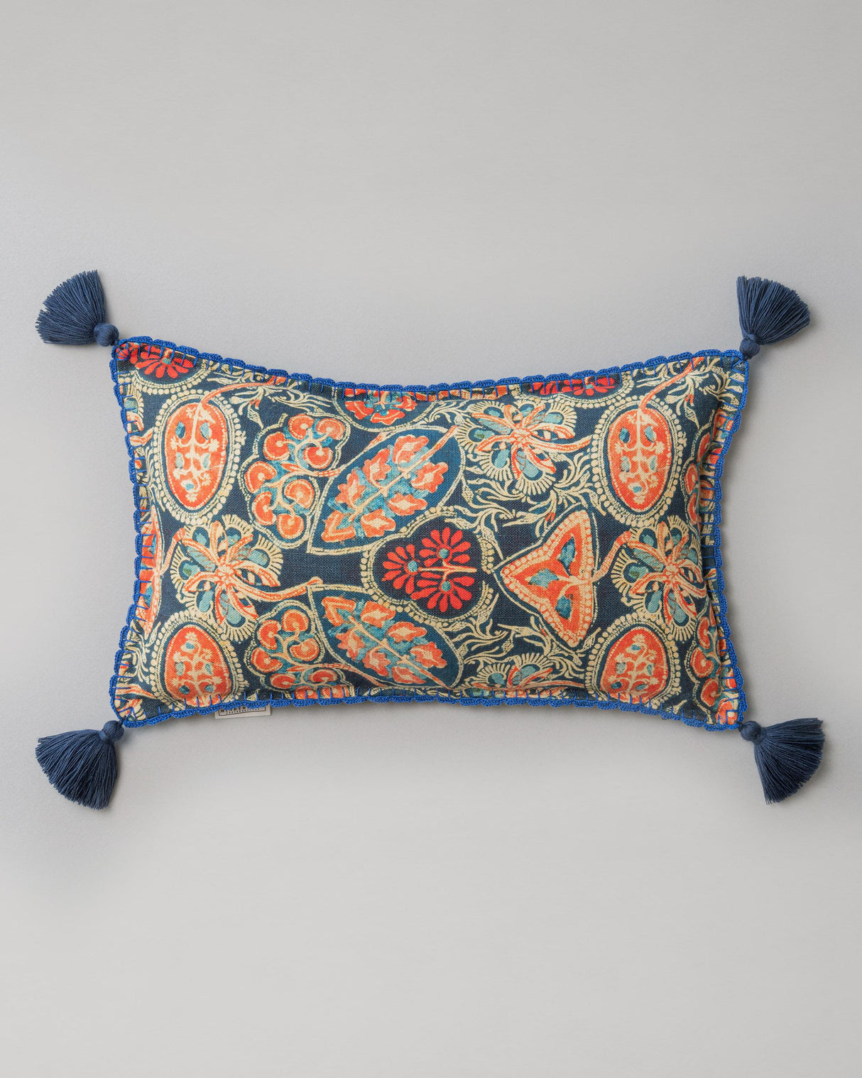 MindTheGap HEIRLOOM Blue, Red, Taupe Pillow