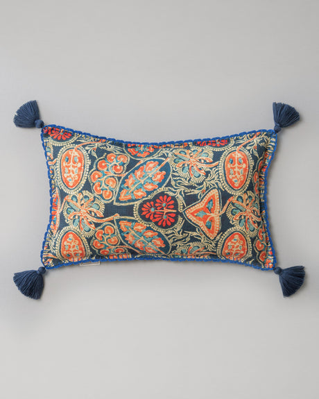 MindTheGap HEIRLOOM Blue, Red, Taupe Pillow
