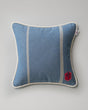 MindTheGap KATALIN Stripe Blue, White Pillow