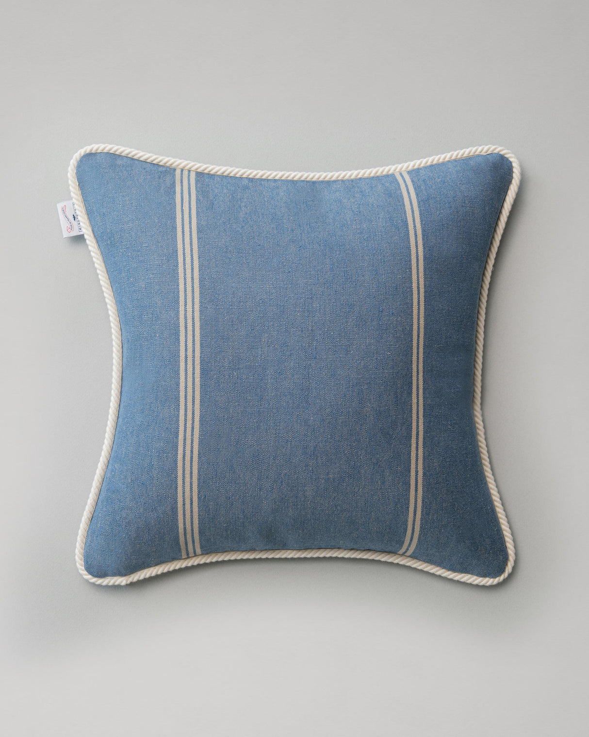 MindTheGap KATALIN Stripe Blue, White Pillow