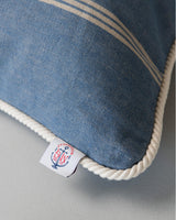 MindTheGap KATALIN Stripe Blue, White Pillow