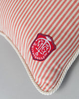 MindTheGap RHUBARB Stripe Red, White Pillow