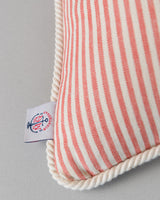 MindTheGap RHUBARB Stripe Red, White Pillow