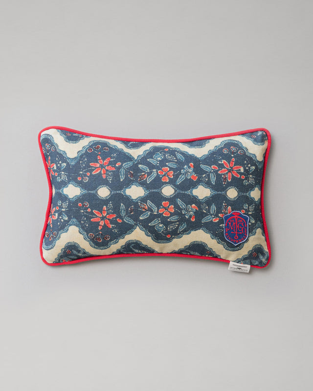 MindTheGap PHOENICIA BATIK Indigo, Red, Taupe Pillow