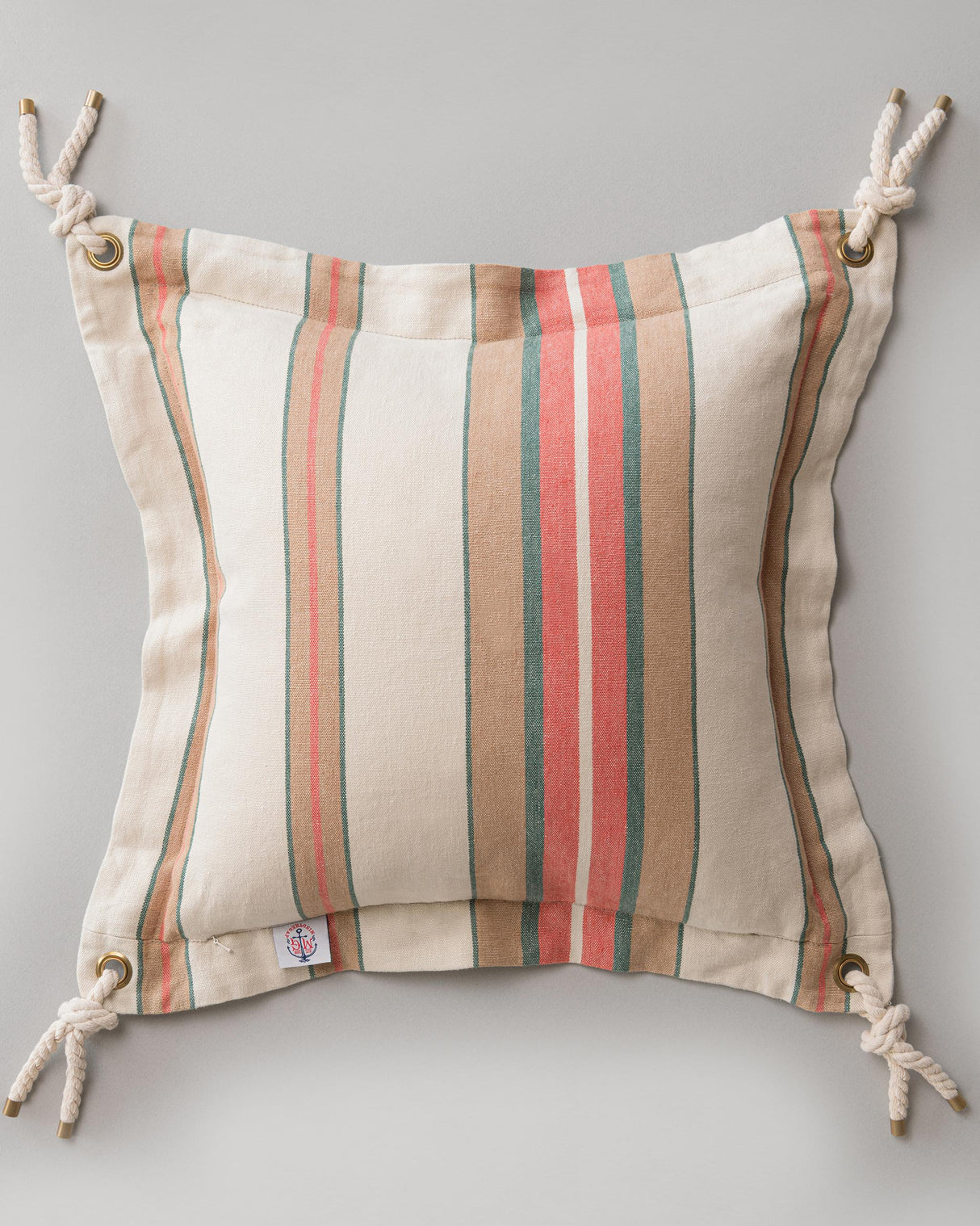 MindTheGap HERINA Stripe Brown, Green, White Pillow