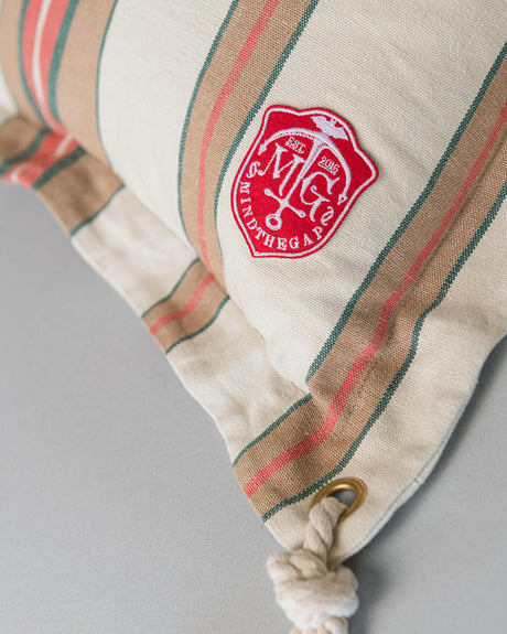 MindTheGap HERINA Stripe Brown, Green, White Pillow