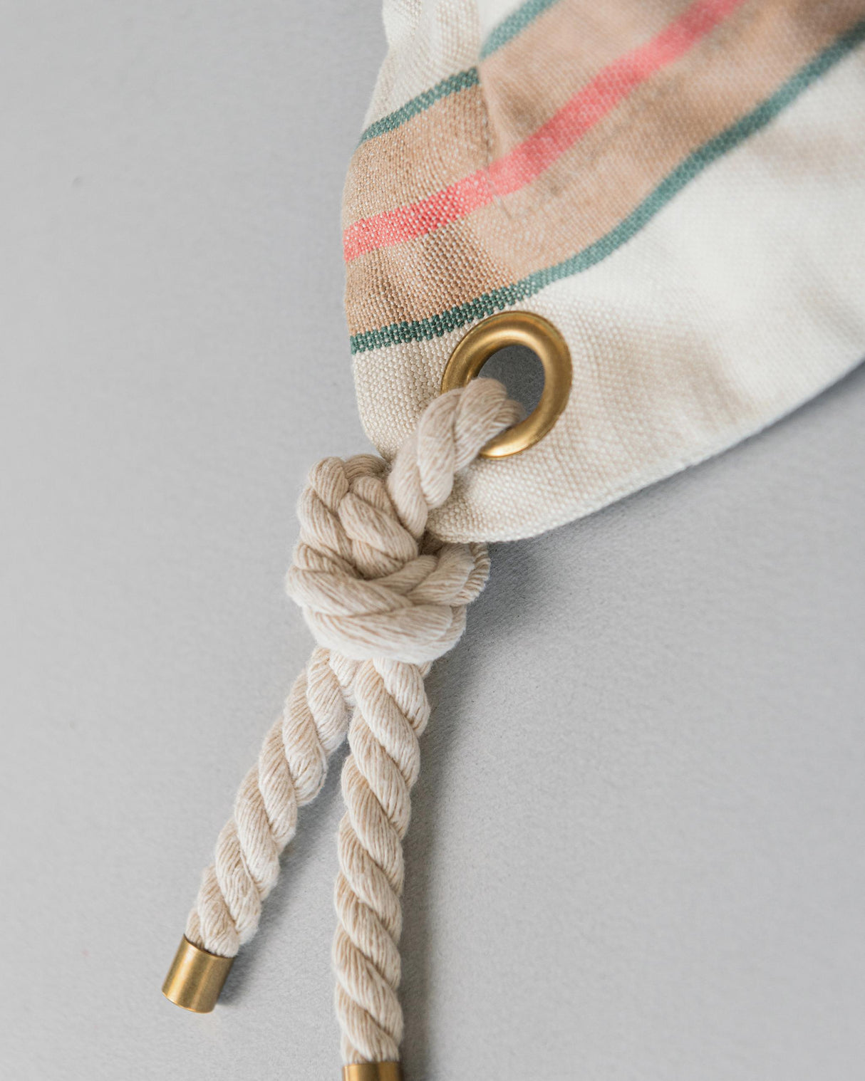 MindTheGap HERINA Stripe Brown, Green, White Pillow