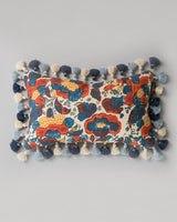 MindTheGap REMONDINI FLORAL Blue, Red, Taupe, Yellow Pillow