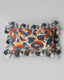 MindTheGap REMONDINI FLORAL Blue, Red, Taupe, Yellow Pillow