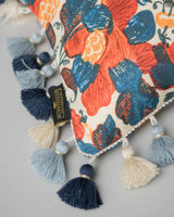 MindTheGap REMONDINI FLORAL Blue, Red, Taupe, Yellow Pillow