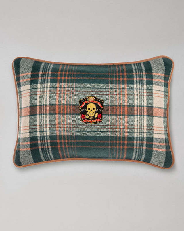MindTheGap MONTEREY PLAID Green Green, Taupe, Yellow Pillow