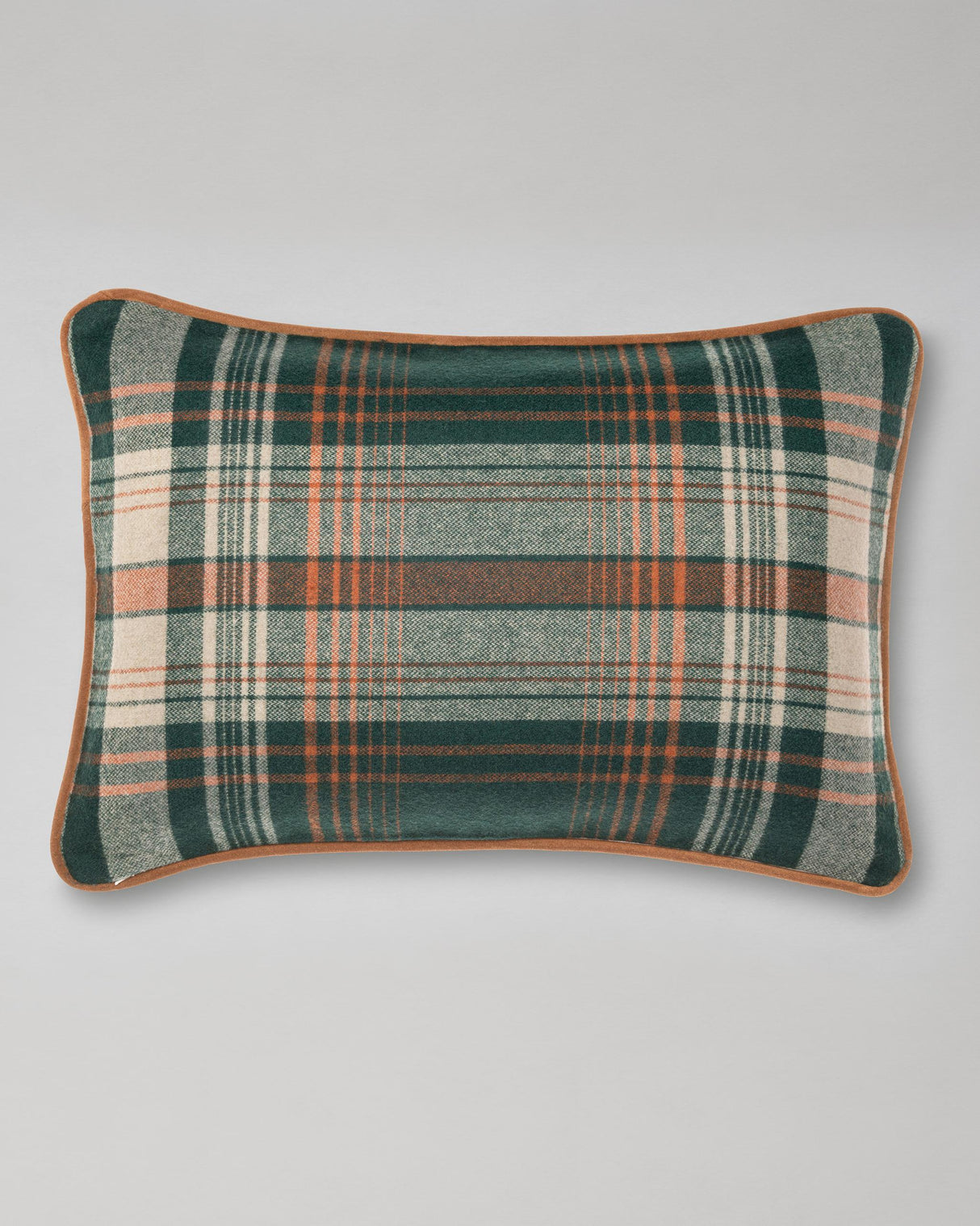 MindTheGap MONTEREY PLAID Green Green, Taupe, Yellow Pillow
