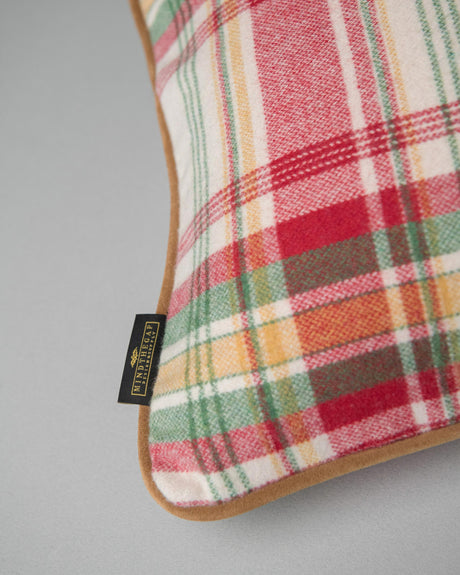 MindTheGap SULLIVAN PLAID Green, Red, Taupe, Yellow Pillow
